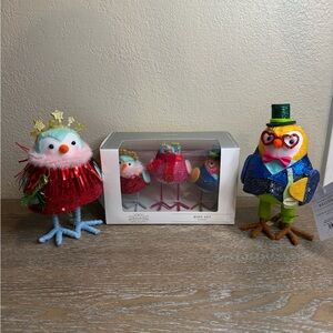 4.25" 3pk Christmas Featherly Friends Decor - Wondershop  Gala Bird & Ballyhoo
